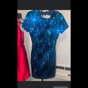 blue sparkly homecoming dress!